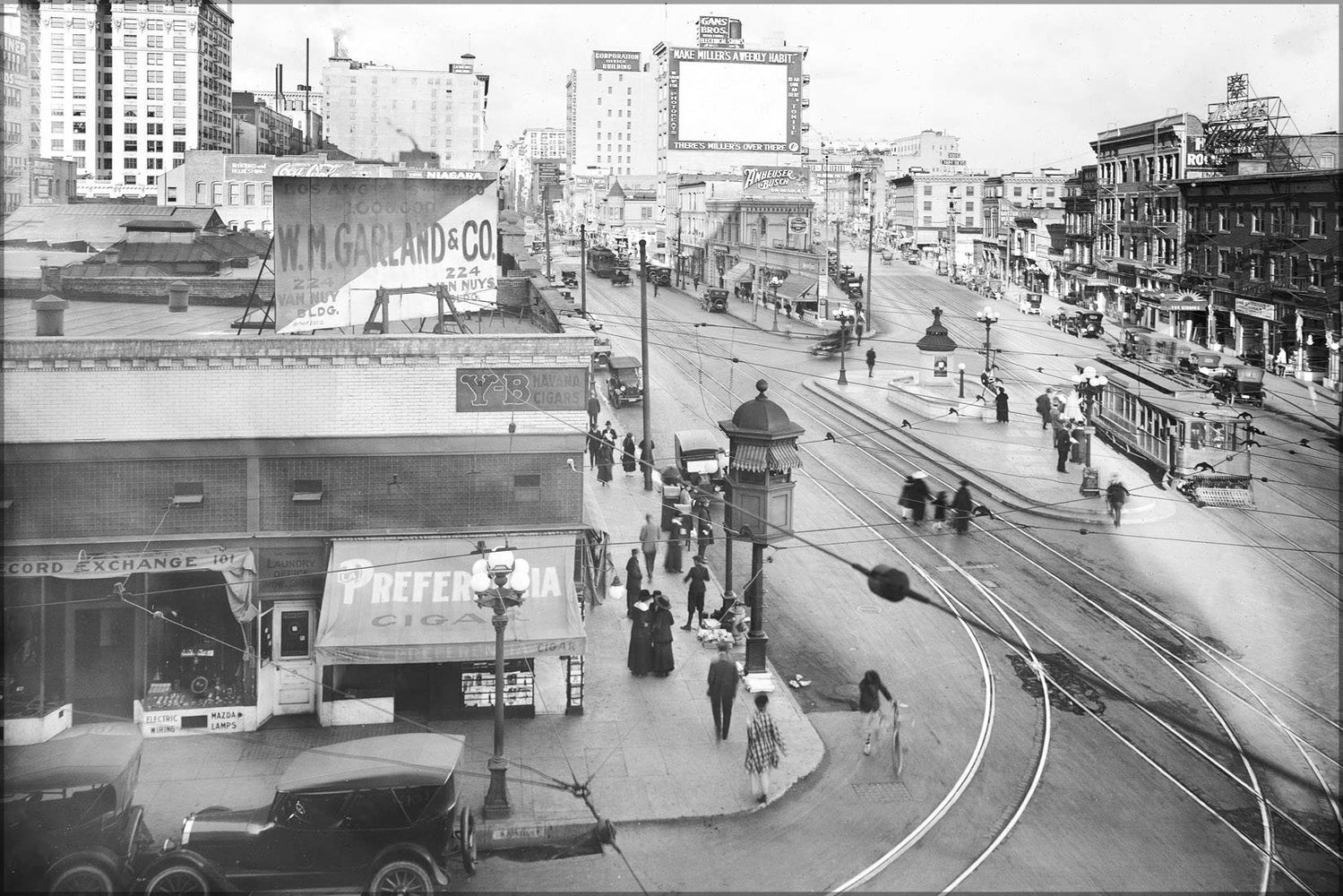 Poster, Many Sizes Available; Junction At Main Street, Spring Street, And 9Th Street, Los Angeles, Ca.1917 (Chs-5767) #031715