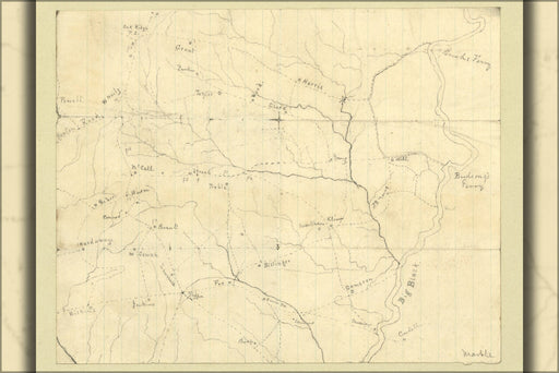 Poster, Many Sizes Available; Map Of The Big Black River, Mississippi 1863