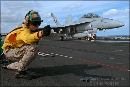 Poster, Many Sizes Available; Fa-18 Super Hornet From The Uss Enterprise (Cvn-65) - Copy