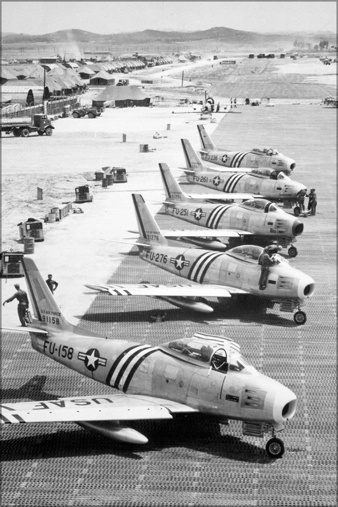 Poster, Many Sizes Available; North American F-86A Sabre Fighters, South Korea, In June 1951