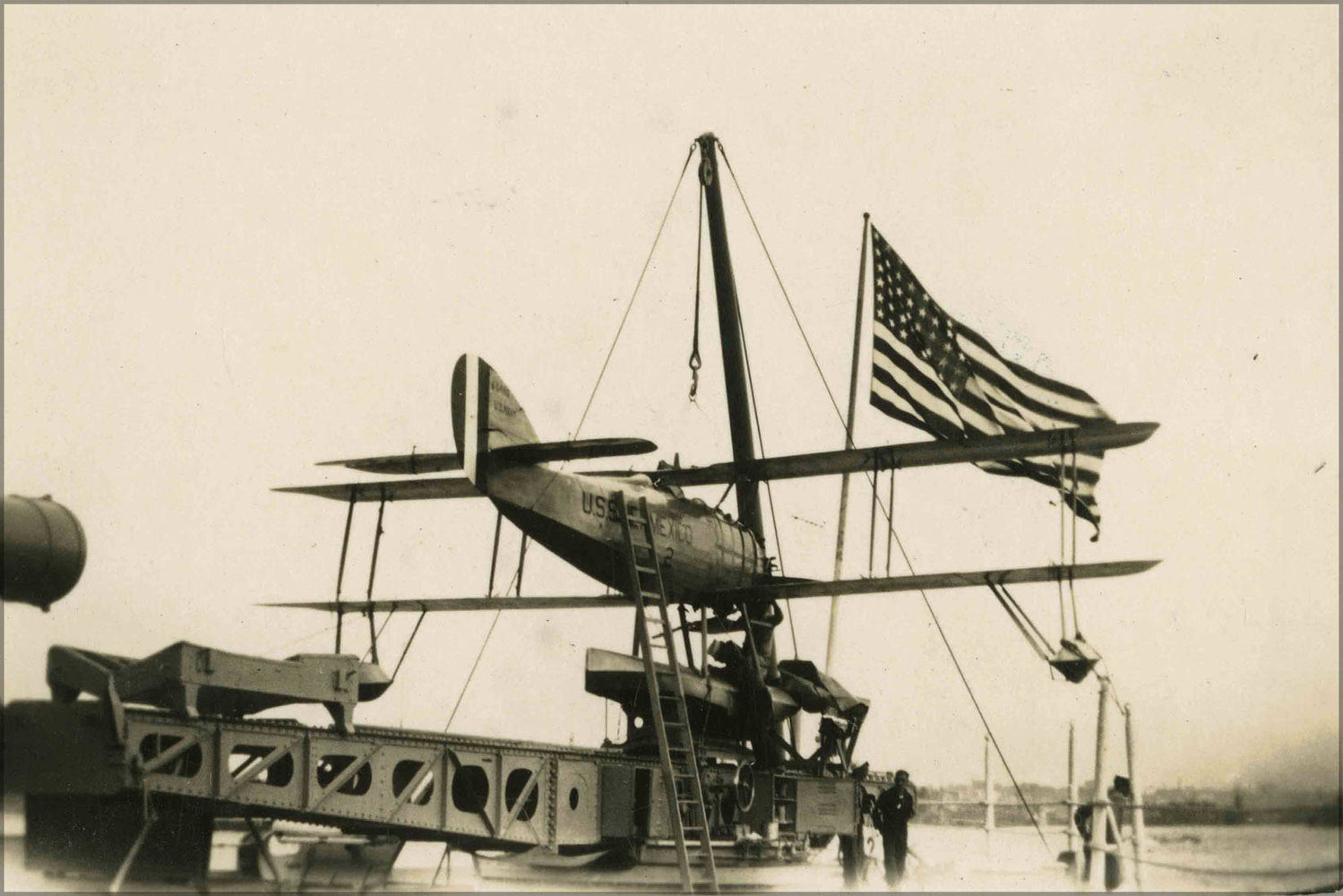 Poster, Many Sizes Available; Seaplane Of Uss New Mexico 1925