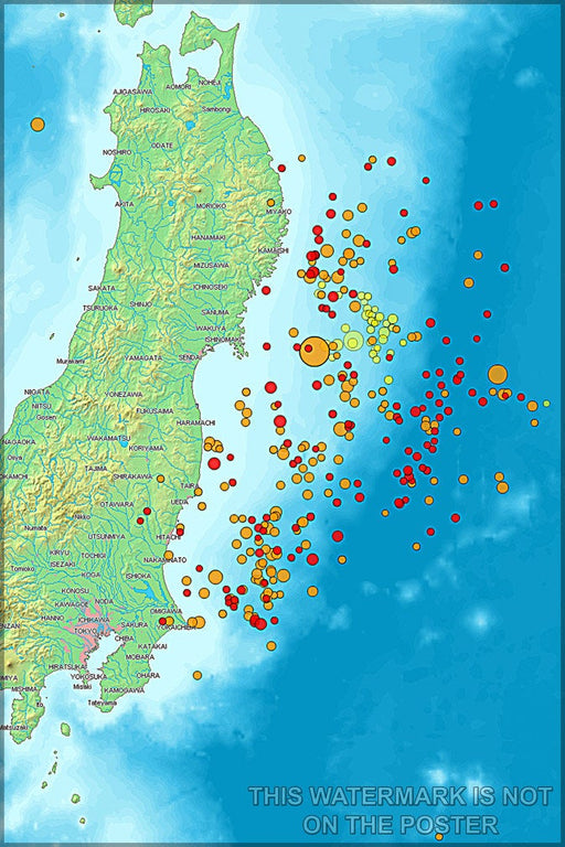 Poster, Many Sizes Available; Sendai Earthquake 2011