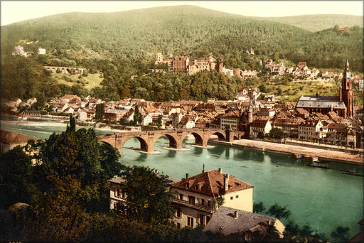 Poster, Many Sizes Available; Heidelberg Germany Photochrom 1890