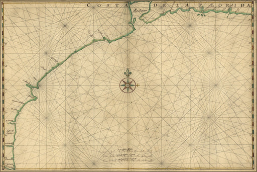 Poster, Many Sizes Available; Map Of The Gulf Coast From Florida To Mexico 1639