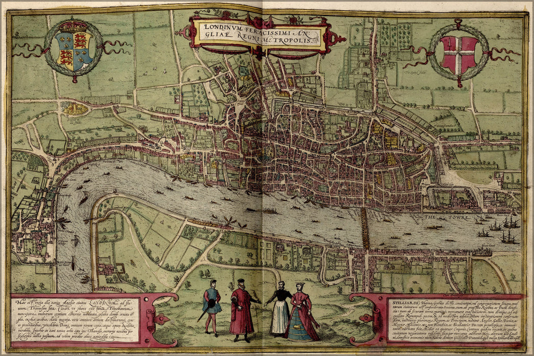 Poster, Many Sizes Available; Map Of London England 1612