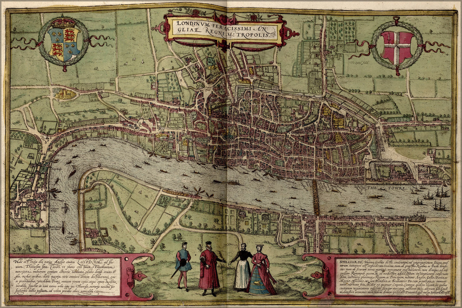 Poster, Many Sizes Available; Map Of London England 1612