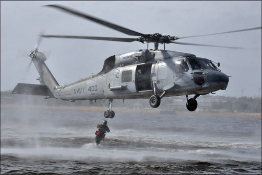 Poster, Many Sizes Available; Sh-60F Sea Hawk Helicopter Search And Rescue