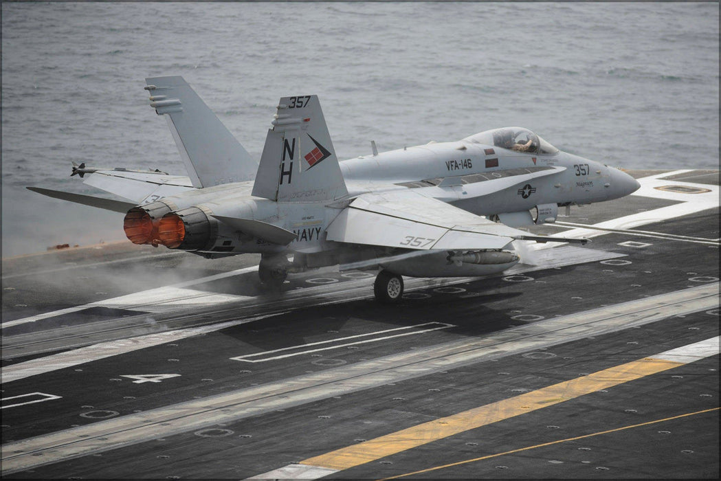 Poster, Many Sizes Available; Fa-18C Hornet F-18 Vfa-146 Blue Diamonds Uss Nimitz