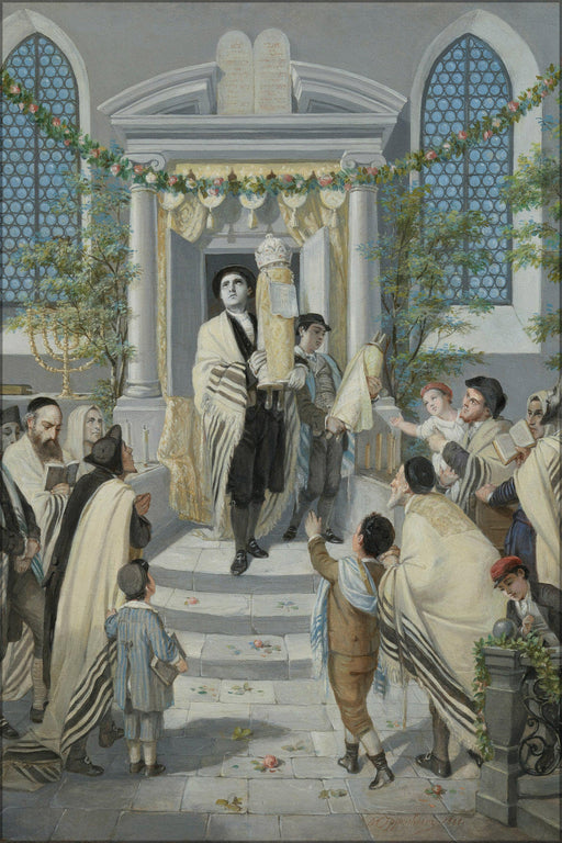 Poster, Many Sizes Available; Shavuot (Pentecost) By Maritz Daniel Oppenheim 1880