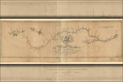 Poster, Many Sizes Available; Map Of The Mississippi River 1810