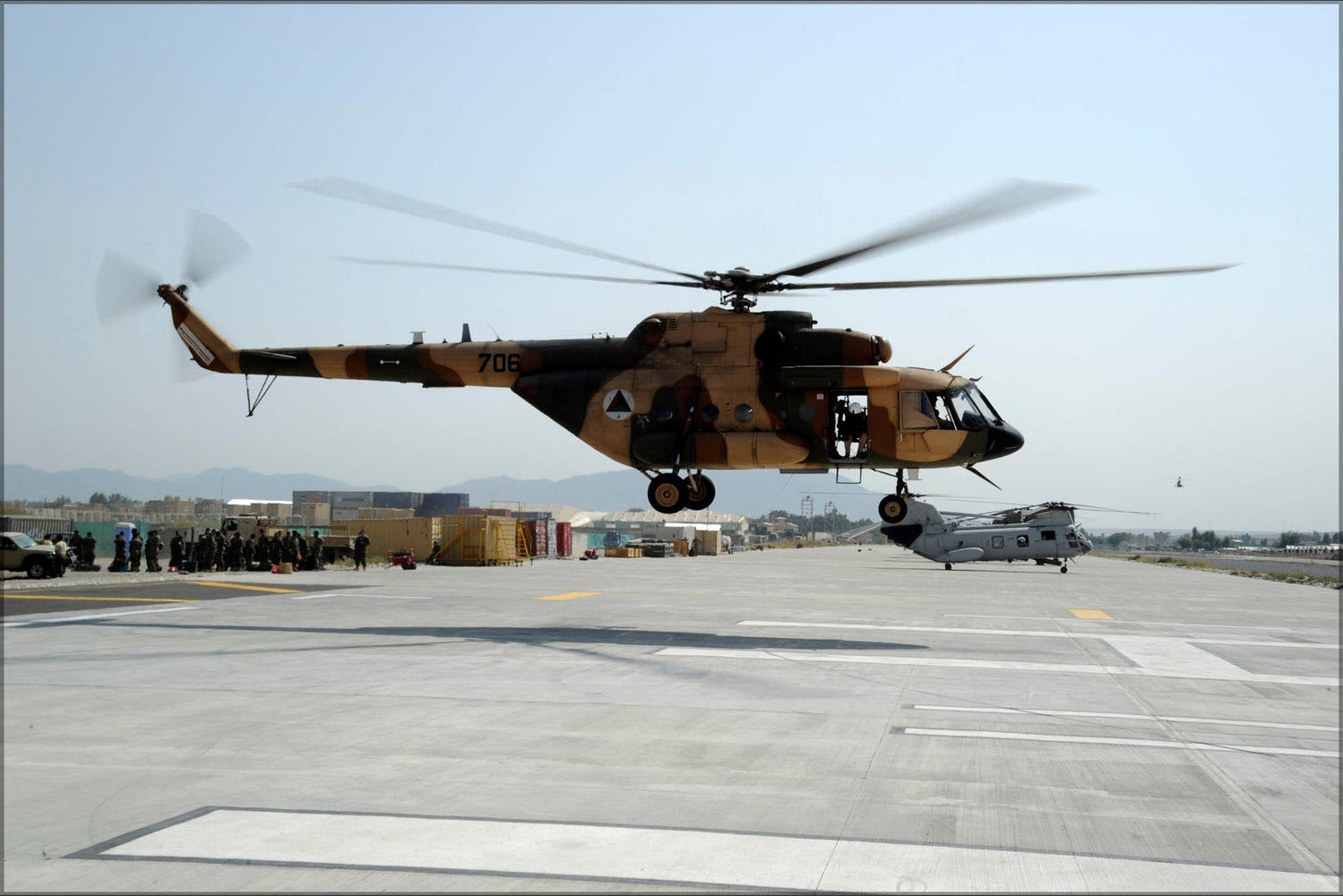 Poster, Many Sizes Available; Afghan Air Force Mi 17 Landing At Forward Operating Base Fenty In 2011