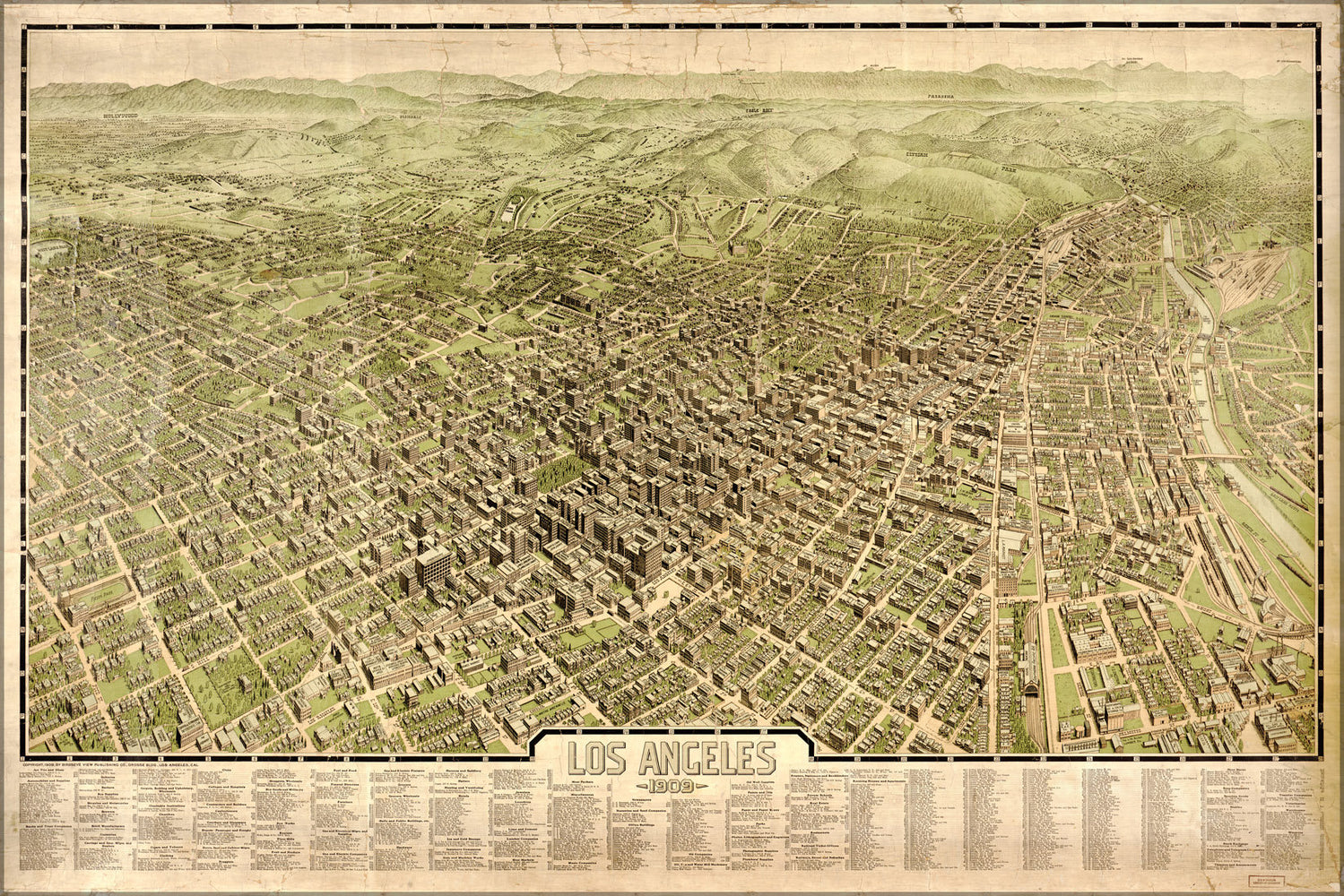 Poster, Many Sizes Available; Map Of Los Angeles, 1909 P1