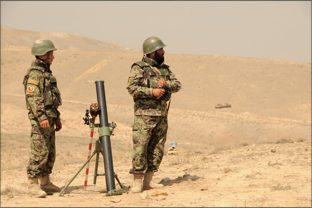 Poster, Many Sizes Available; Afghan National Army Trains With Mortar Launchers 4952051772