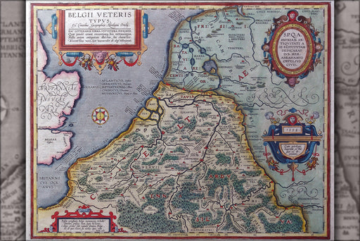 Poster, Many Sizes Available; Map Of Belgium In Ancient Times By Ortelius C1594