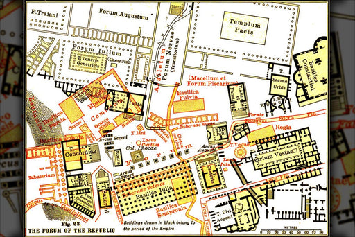 Poster, Many Sizes Available; Map Of The Roman Forum, From Samuel Ball Platner&#39;S The Topography And Monuments Of Ancient Rome (1904) (Altere