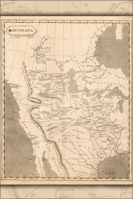 Poster, Many Sizes Available; Map Of Louisiana Territory 1804