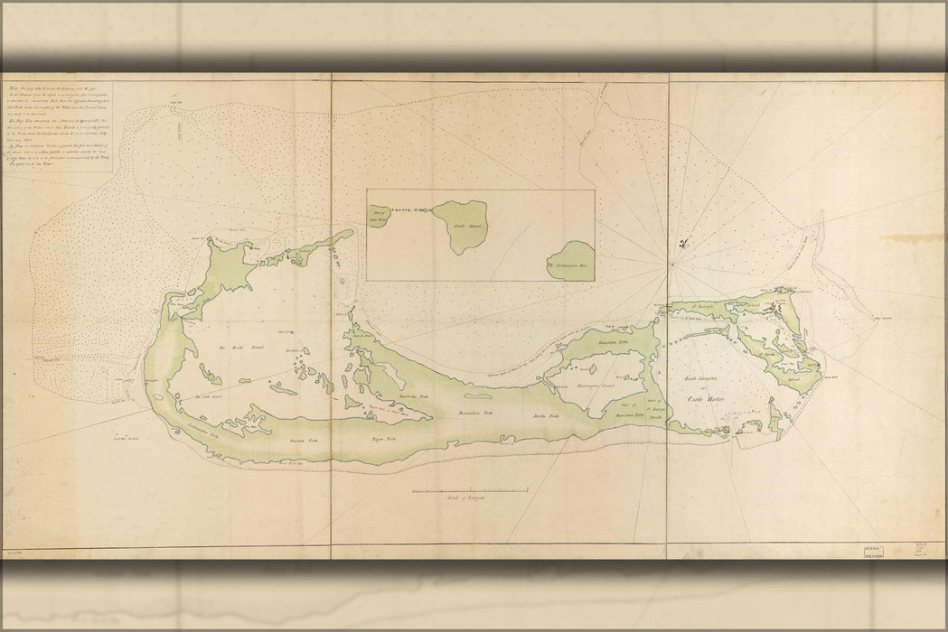 Poster, Many Sizes Available; Map Of Bermuda Islands 1760