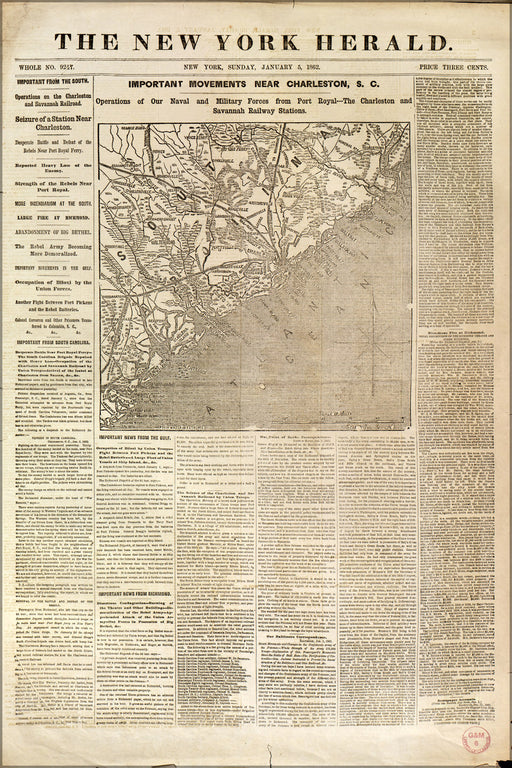 Poster, Many Sizes Available; Nyh 1862 Movement Near Charleston, South Carolina