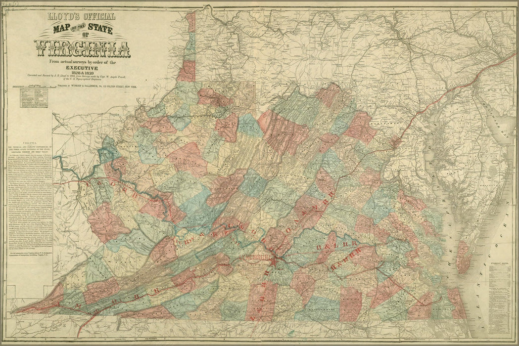 Poster, Many Sizes Available; Map Of The State Of Virginia 1862 P2