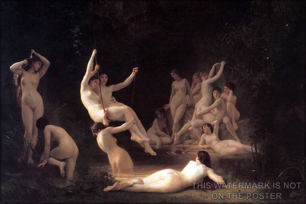 Poster, Many Sizes Available; Nymphaeum William-Adolphe Bouguereau (1825-1905) - The Nymphaeum (1878