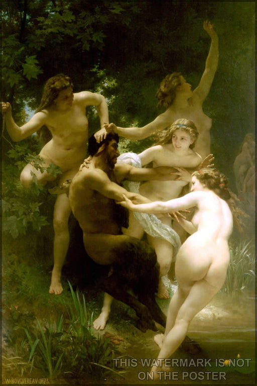 Poster, Many Sizes Available; Nymphs And Satyr  William-Adolphe Bouguereau (1825-1905) - Nymphs And Satyr (1873