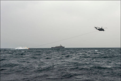 Poster, Many Sizes Available; Sikorsky Mh-53E Sea Dragon Sweeps Mines Off Uss Ponce