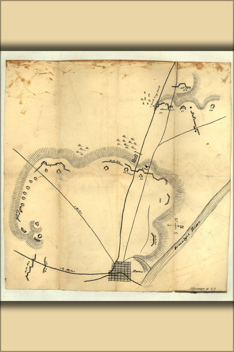 Poster, Many Sizes Available; Map Of Macon Georgia & Area 1864