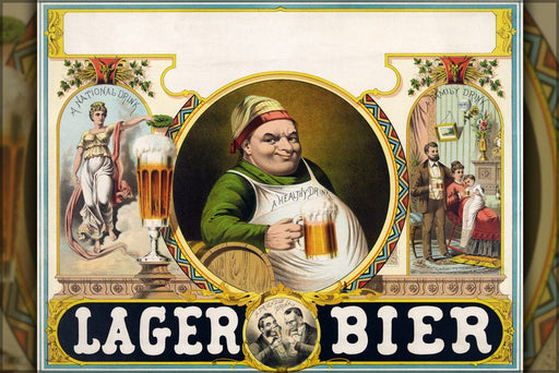 Poster, Many Sizes Available; Lager Bier C1870S