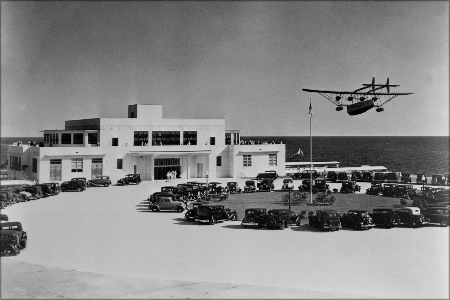 Poster, Many Sizes Available; Sikorsky S-40 Pan American Airways Terminal Building Florida 1934