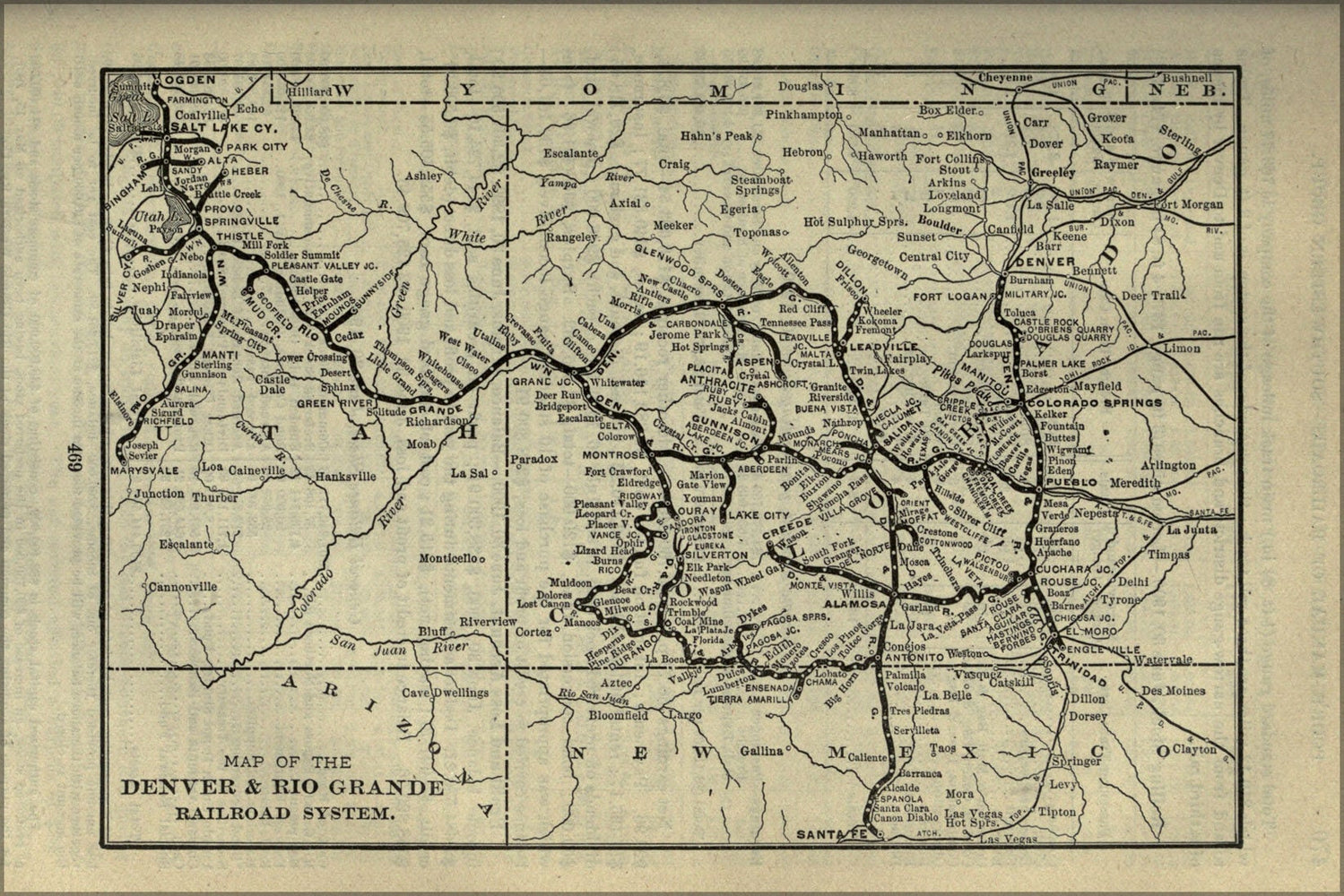 Poster, Many Sizes Available; 1901 Poor'S Denver And Rio Grande Railroad