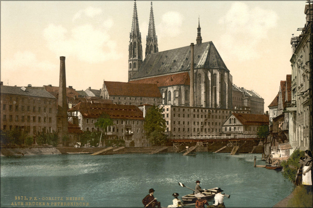 Poster, Many Sizes Available; Old Bridge And St. Peters Church, Gorlitz, Silesia, Germany 1890