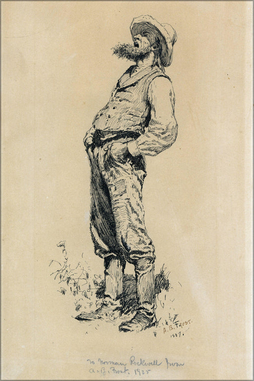 Poster, Many Sizes Available; Old Farmer By A.B. Frost 1887