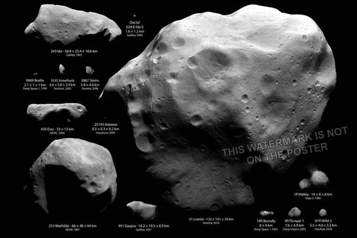 Poster, Many Sizes Available; Largest Asteroids