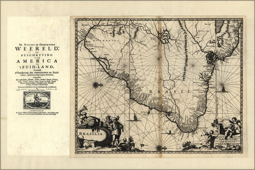 Poster, Many Sizes Available; Map Of Brazil 1671