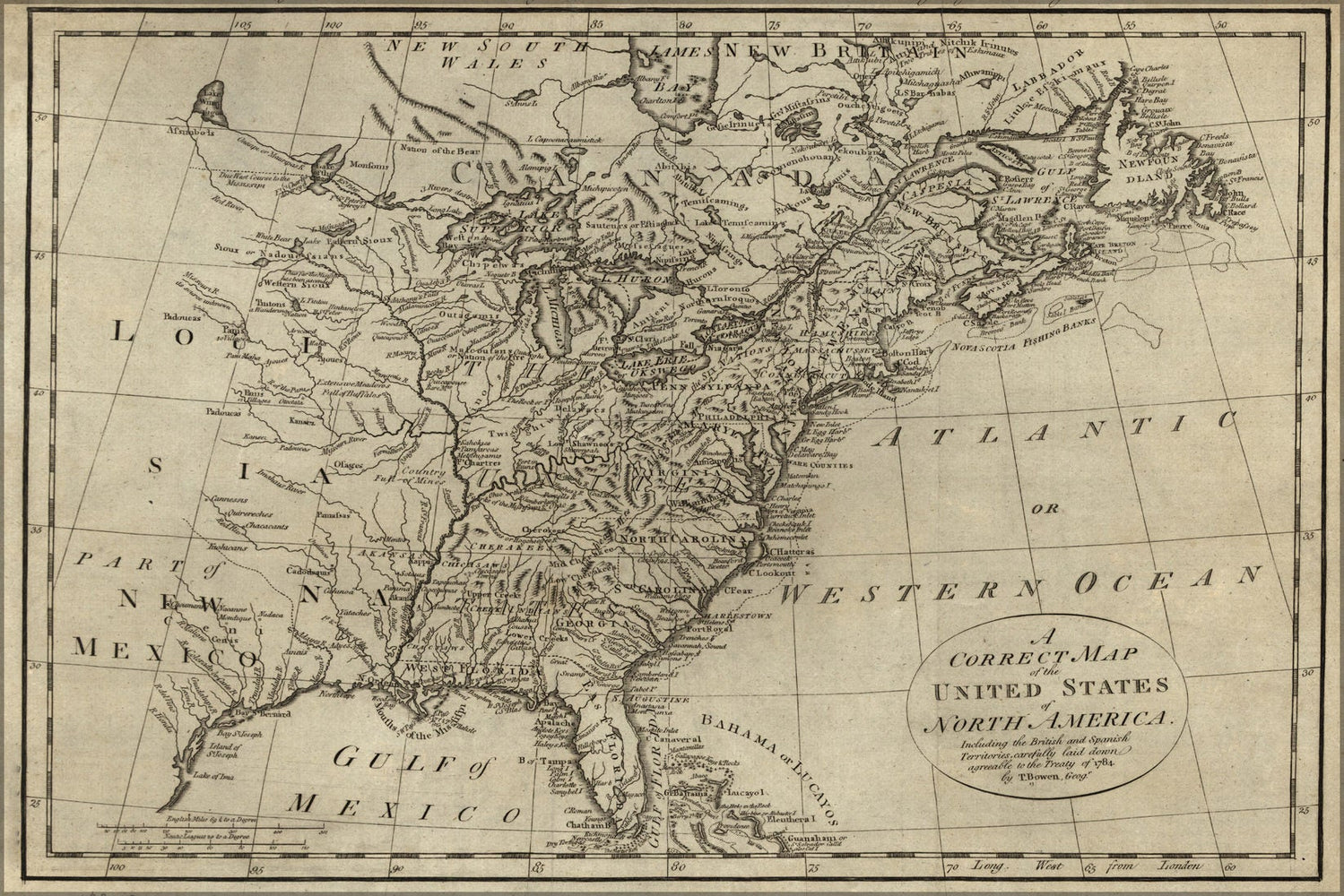 Poster, Many Sizes Available; Map Of The United States Of North America 1784