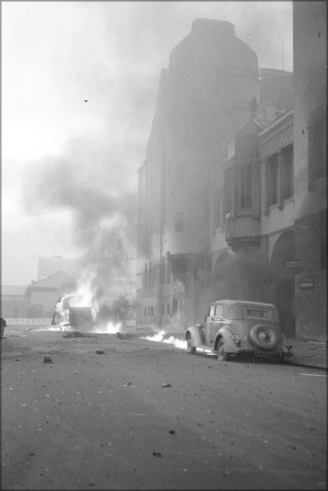 Poster, Many Sizes Available; Helsinki Bombardment 1939 Maitokeskus