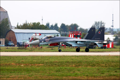 Poster, Many Sizes Available; Fighter Sukhoi Su-35S Flanker-T+ Takeoff