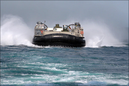 Poster, Many Sizes Available; Lcac Hovercraft From Landing Craft Unit 4