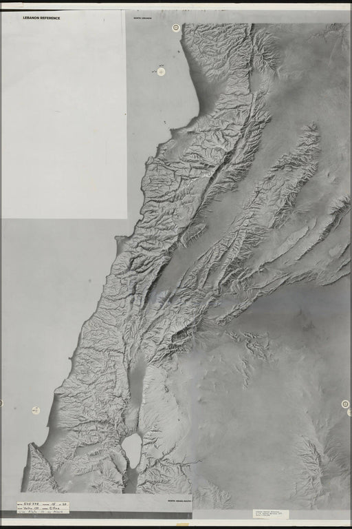 Poster, Many Sizes Available; Cia Terrain Map Of Lebenon