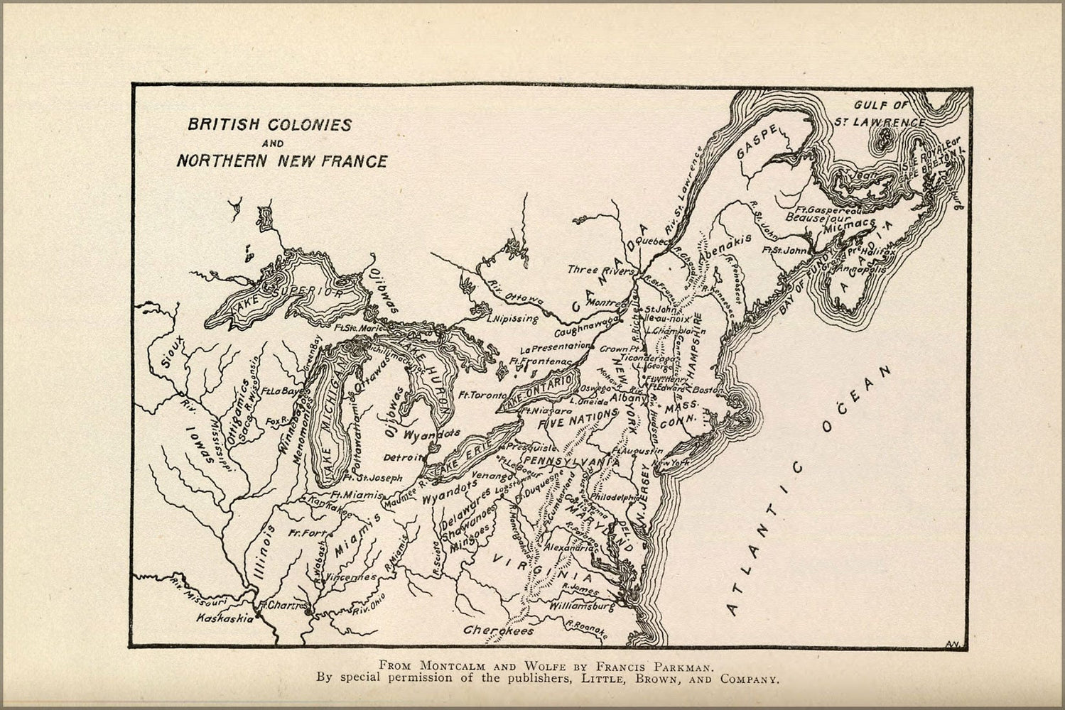 Poster, Many Sizes Available; Map Of British Colonies And Northern New France