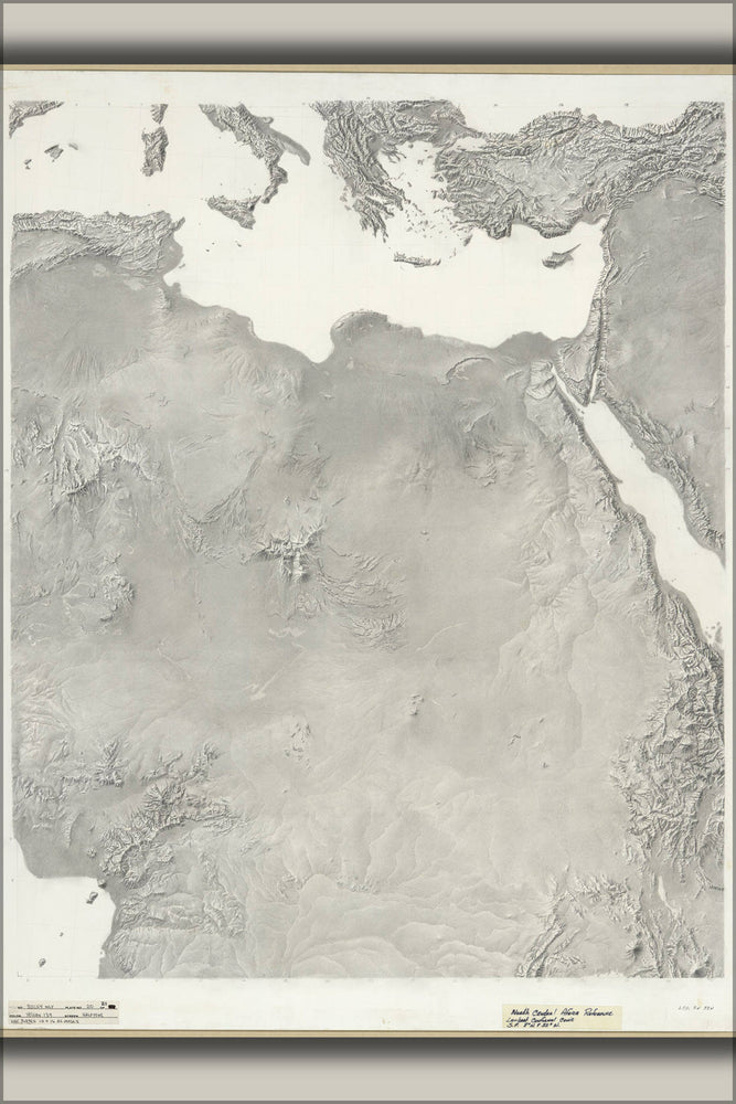 Poster, Many Sizes Available; Cia Terrain Map Of North Central Africa