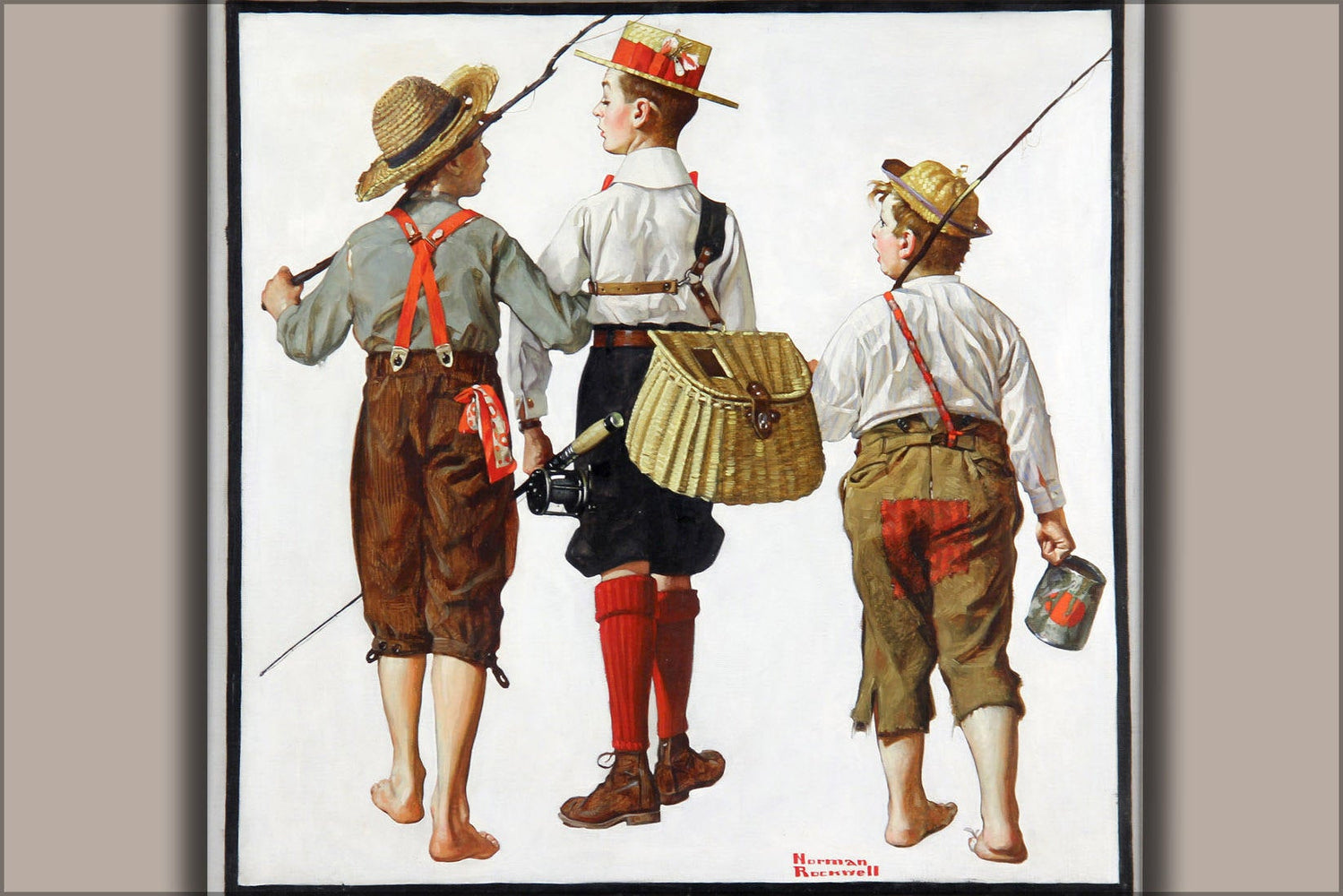 Poster, Many Sizes Available; Fishing Trip, By Norman Rockwell 1919