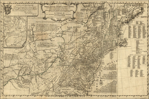 Poster, Many Sizes Available; Map Of British Colonies Pre United States Of America 1776