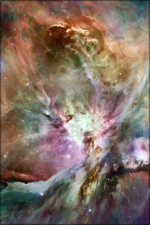 Poster, Many Sizes Available; Orion Nebula Image Composited With A Spitzer Hubble Image