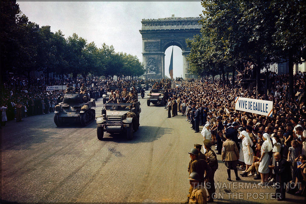 Poster, Many Sizes Available; Liberation Of Paris 1944