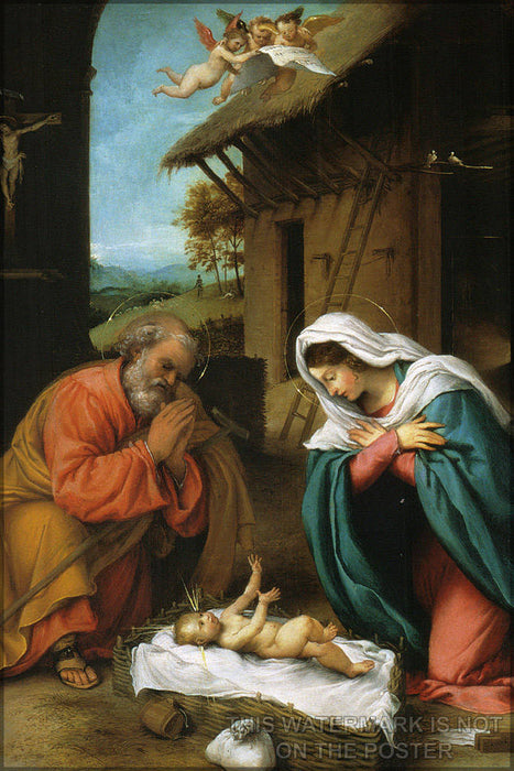 Poster, Many Sizes Available; Birth Of Jesus Christ By Lorenzo Lotto 1523 Nativity