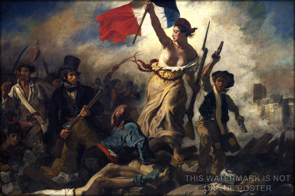 Poster, Many Sizes Available; Liberty Leading The People. By Eugene Delacroix C1830 The Louvre French Revolution