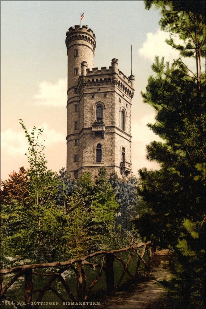 Poster, Many Sizes Available; Bismarks Tower, Gottingen, Hartz, Germany 1890 Photochrom