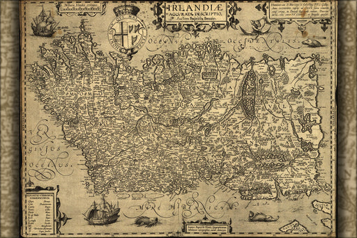 Poster, Many Sizes Available; Ortellius Map Of Ireland 1606