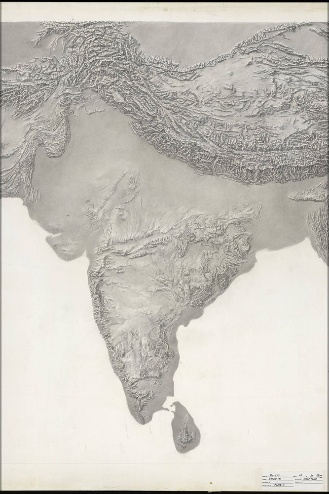 Poster, Many Sizes Available; Cia Terrain Map Of South Central Asia India